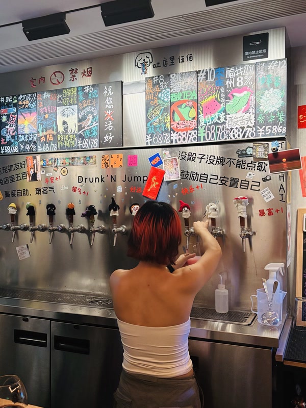 A quiet moment behind the bar