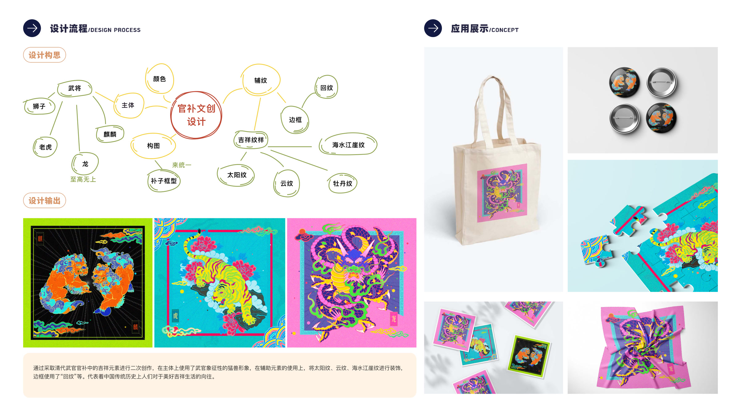 清代官补纹样文创设计 4